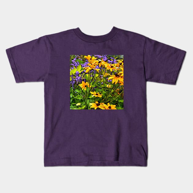 End of summer garden Kids T-Shirt by Dillyzip1202